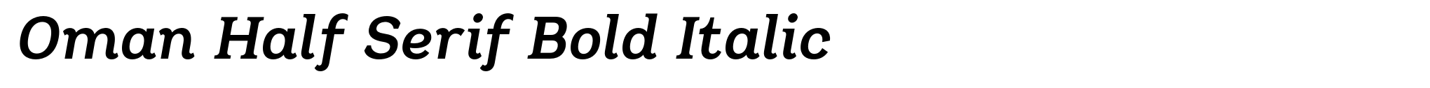 Oman Half Serif Bold Italic image